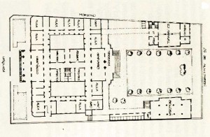 Plano de relevamiento efectuado en 1904 con los cambios en el proyecto original y las modificaciones posteriores