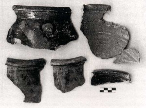 Fragmentos de El Morro, la más común de las cerámicas utilitarias en Buenos Aires durante 1750-1820. Colección C.A.U.