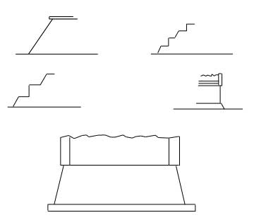 Perfiles arquitectónicos correspondientes a la fase de integración de Kaminaljuyú (fase I-B de 450 a 500 d.C.)
