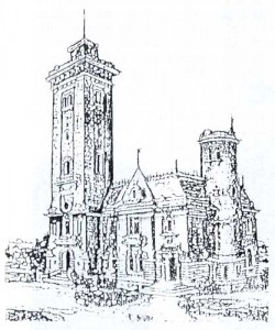 Proyecto de la residencia Ader y la torre como parte de su composición